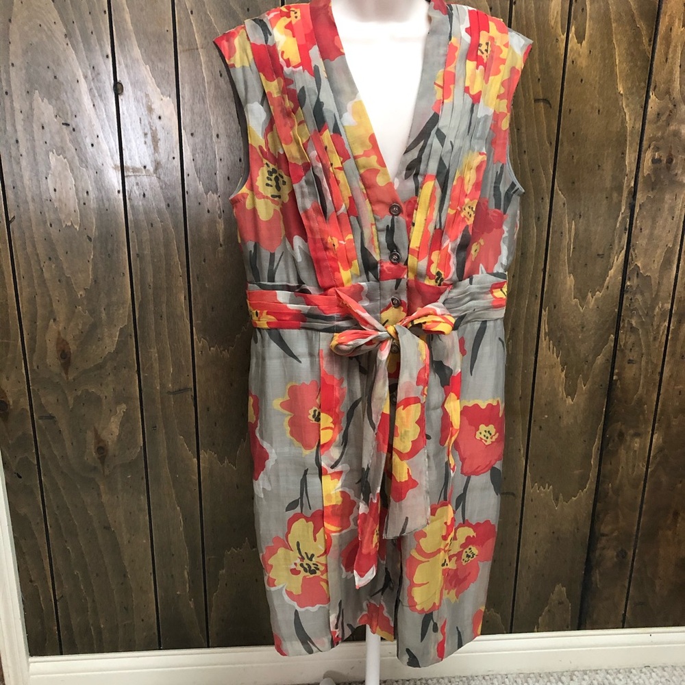 EVAN-PICONE floral button up dress size 14